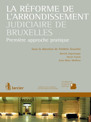 cover image of La réforme de l'arrondissement judiciaire de Bruxelles